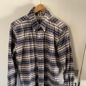 Thom Browne Long Sleeve Button Down Shirt - checkered
